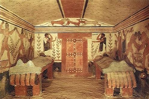 Tumbas etruscas en Tarquinia