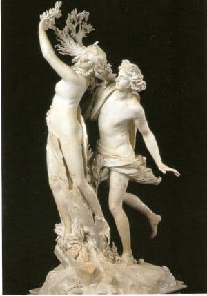 Apolo y Dafne, en la galería de Villa Borghese