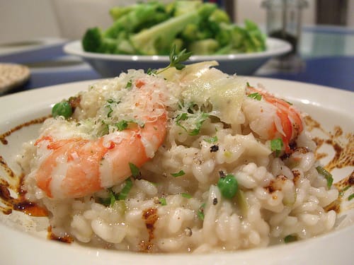risotto con gambas