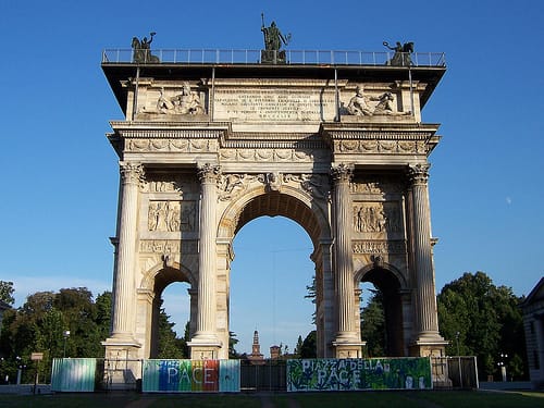 El arco de la Paz en Milán