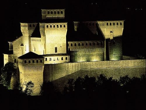 Castillo de Torrechiara, en la Provincia de Parma