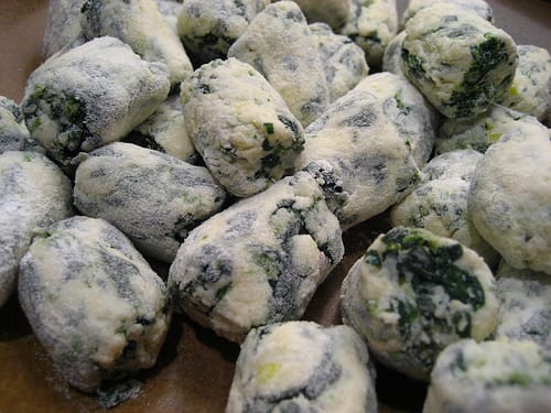 Ñoquis de espinacas