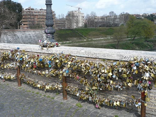 El puente Milvio en Roma