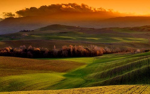 Orcia, un hermoso y amplio valle en Toscana